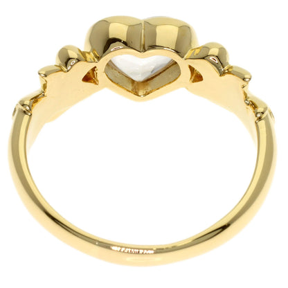 YVES SAINT LAURENT Heart color stone Ring K18 Yellow Gold Ladies [Used]