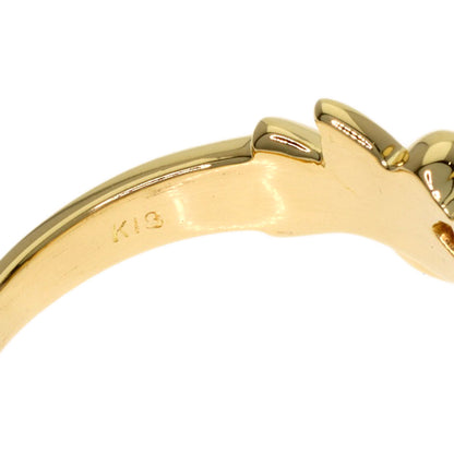 YVES SAINT LAURENT Heart color stone Ring K18 Yellow Gold Ladies [Used]