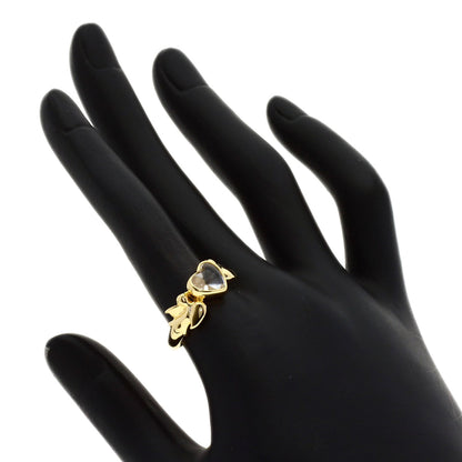 YVES SAINT LAURENT Heart color stone Ring K18 Yellow Gold Ladies [Used]