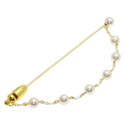MIKIMOTO Pearl Pearl Brooch K14 Yellow Gold Ladies [Used]