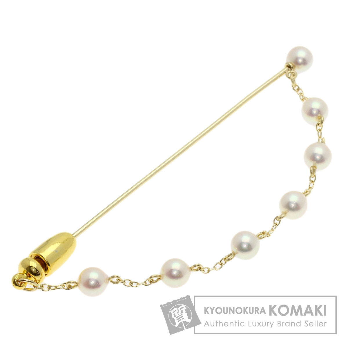MIKIMOTO Pearl Pearl Brooch K14 Yellow Gold Ladies [Used]