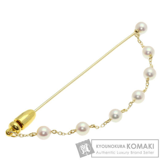 MIKIMOTO Pearl Pearl Brooch K14 Yellow Gold Ladies [Used]