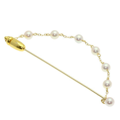 MIKIMOTO Pearl Pearl Brooch K14 Yellow Gold Ladies [Used]
