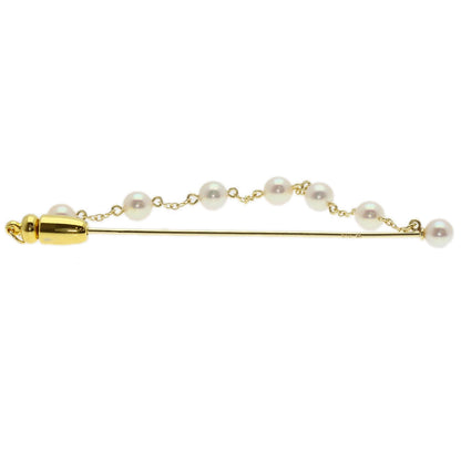 MIKIMOTO Pearl Pearl Brooch K14 Yellow Gold Ladies [Used]
