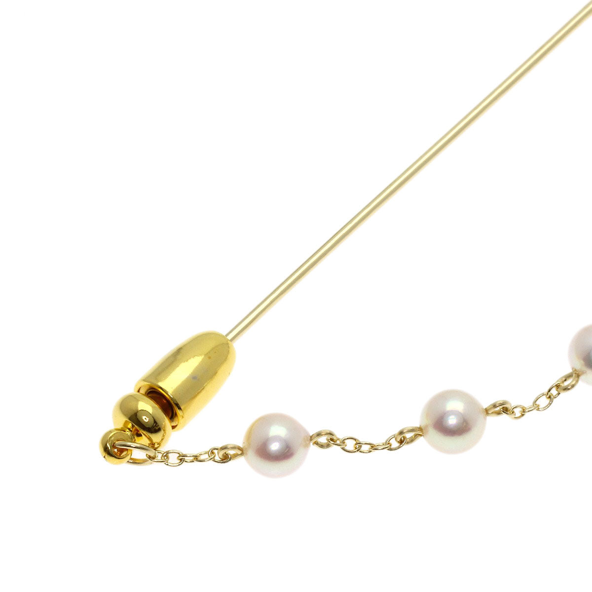 MIKIMOTO Pearl Pearl Brooch K14 Yellow Gold Ladies [Used]