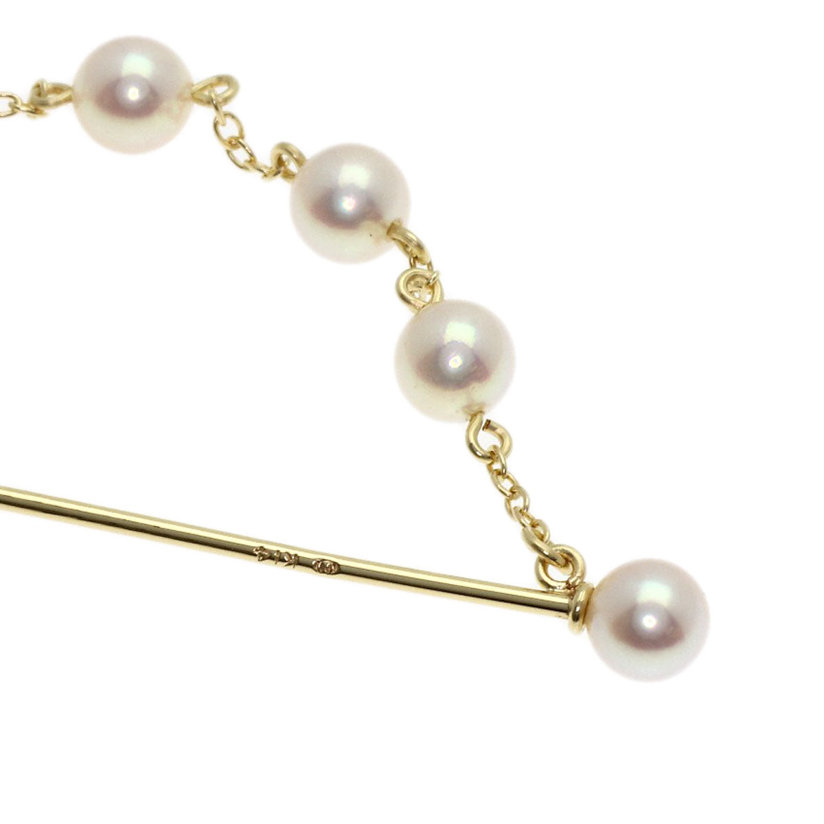 MIKIMOTO Pearl Pearl Brooch K14 Yellow Gold Ladies [Used]