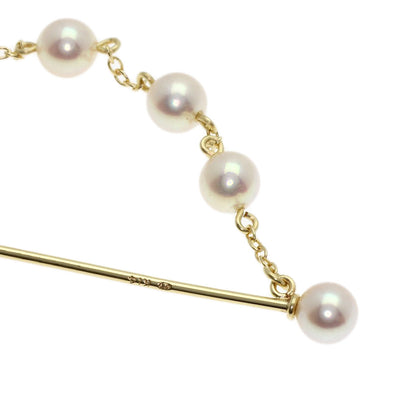MIKIMOTO Pearl Pearl Brooch K14 Yellow Gold Ladies [Used]