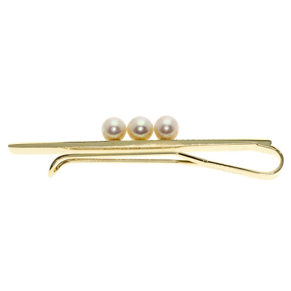 MIKIMOTO Pearl Pearl Tie pin K14 Yellow Gold mens [Used]