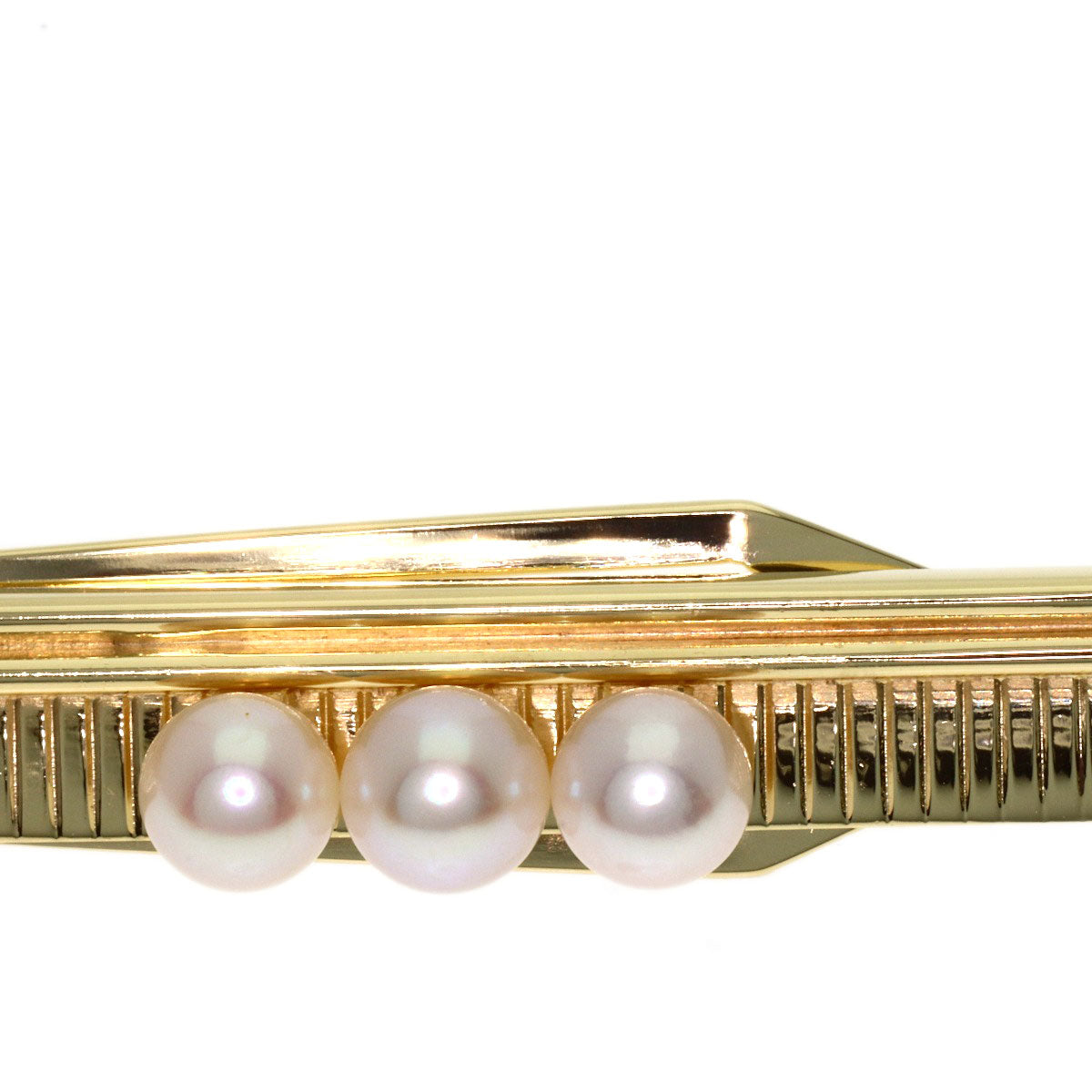 MIKIMOTO Pearl Pearl Tie pin K14 Yellow Gold mens [Used]