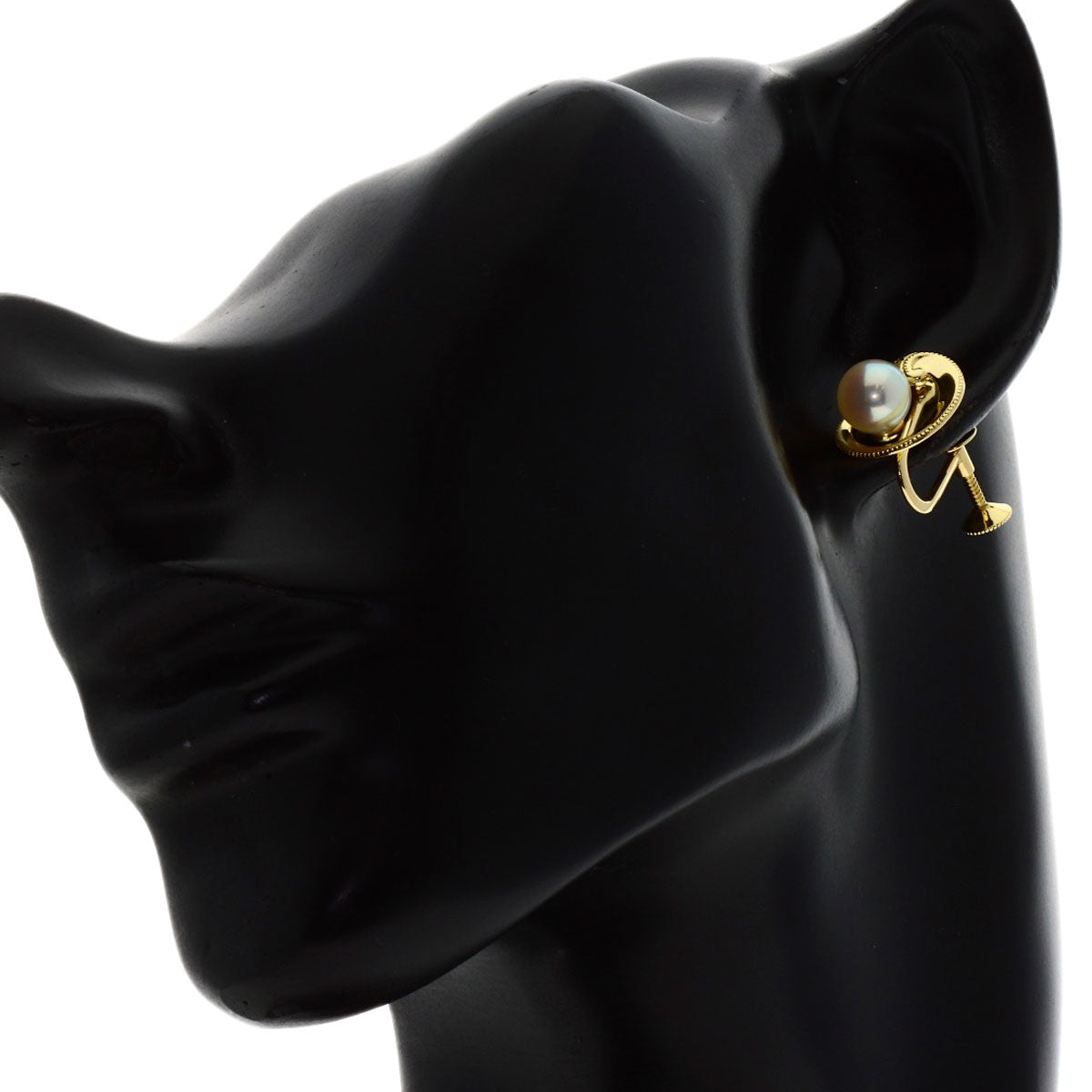 MIKIMOTO Pearl Pearl Earring K18 Yellow Gold Ladies [Used]