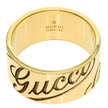 GUCCI Icon Print #13 Ring K18 Yellow Gold Ladies [Used]