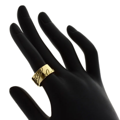 GUCCI Icon Print #13 Ring K18 Yellow Gold Ladies [Used]