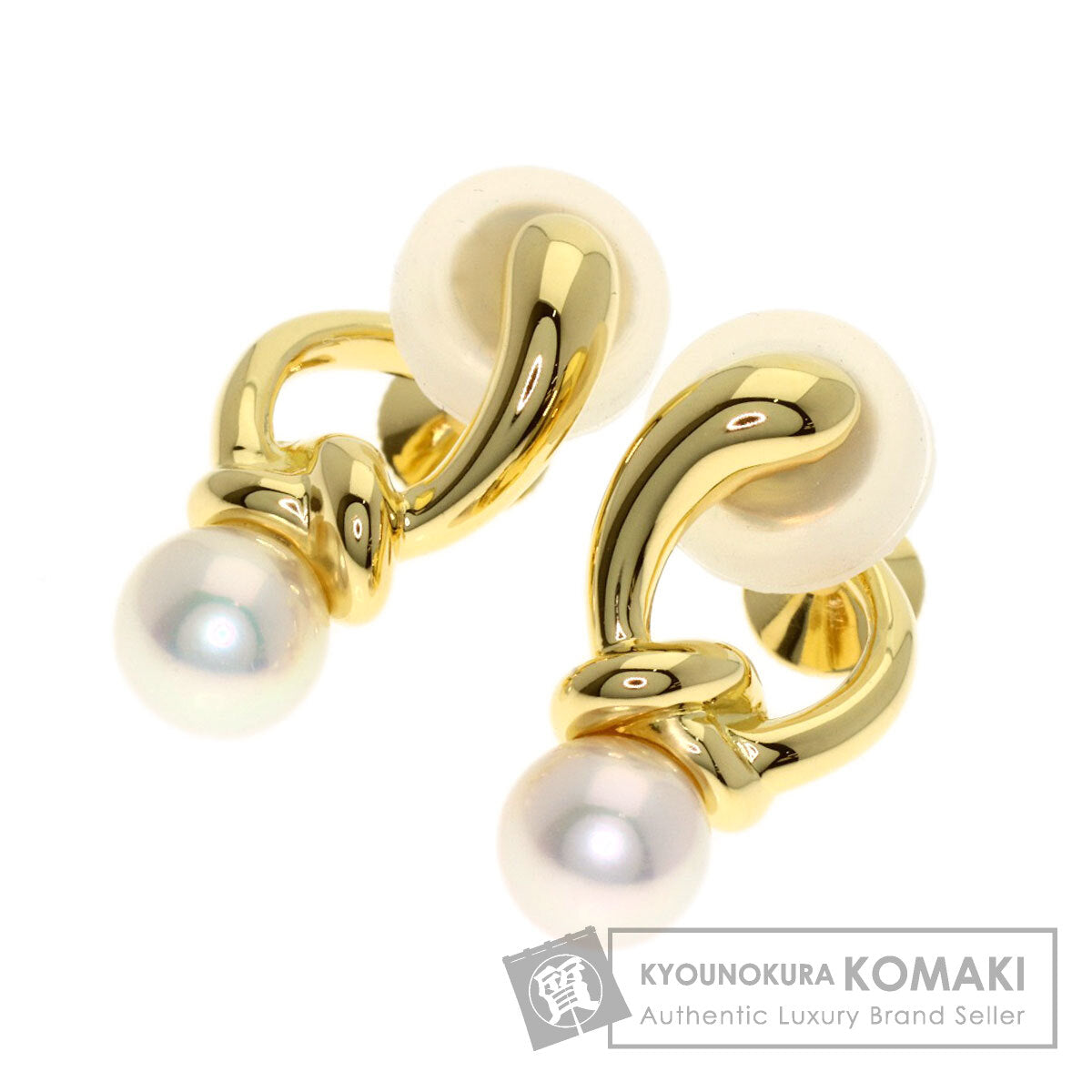 MIKIMOTO Pearl Pearl Earring K18 Yellow Gold Ladies [Used]