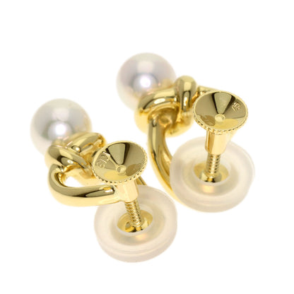 MIKIMOTO Pearl Pearl Earring K18 Yellow Gold Ladies [Used]