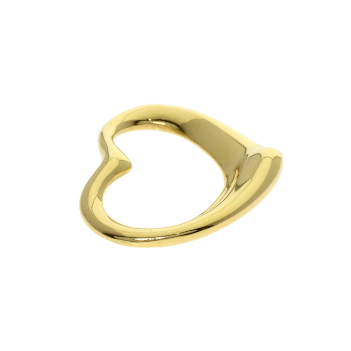 TIFFANY&Co. Open heart Pendant top K18 Yellow Gold Ladies [Used]