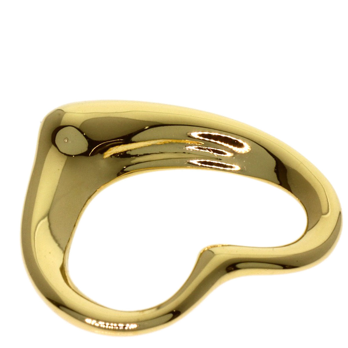TIFFANY&Co. Open heart Pendant top K18 Yellow Gold Ladies [Used]