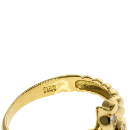 Dior Tulip Diamond Ring K18 Yellow Gold Ladies [Used]