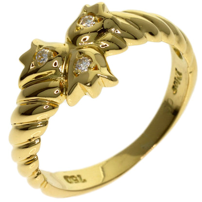 Dior Tulip Diamond Ring K18 Yellow Gold Ladies [Used]