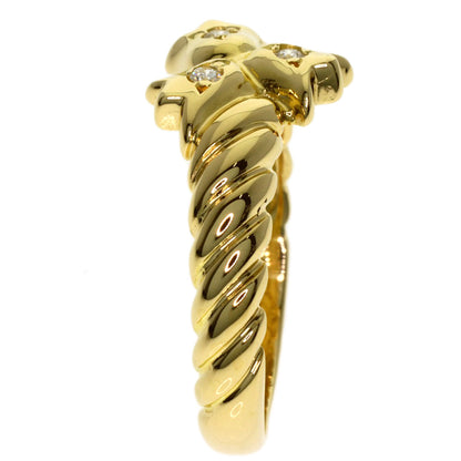 Dior Tulip Diamond Ring K18 Yellow Gold Ladies [Used]