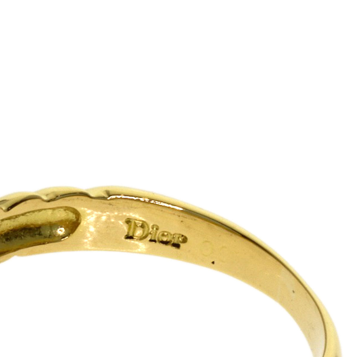 Dior Tulip Diamond Ring K18 Yellow Gold Ladies [Used]