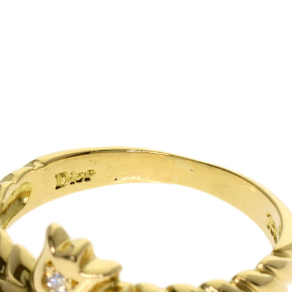 Dior Tulip Diamond Ring K18 Yellow Gold Ladies [Used]