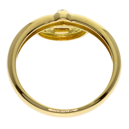 CELINE Logo diamond Ring K18 Yellow Gold Ladies [Used]