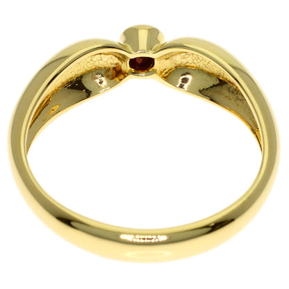 TIFFANY&Co. Double Teardrop 1P Diamond Ring K18 Yellow Gold Ladies [Used]