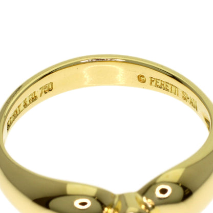 TIFFANY&Co. Double Teardrop 1P Diamond Ring K18 Yellow Gold Ladies [Used]