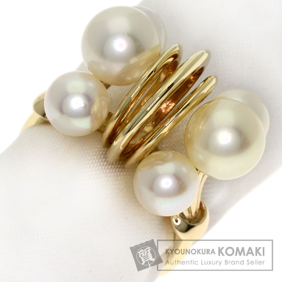 MIKIMOTO Pearl Pearl Ring K14 Yellow Gold Ladies [Used]