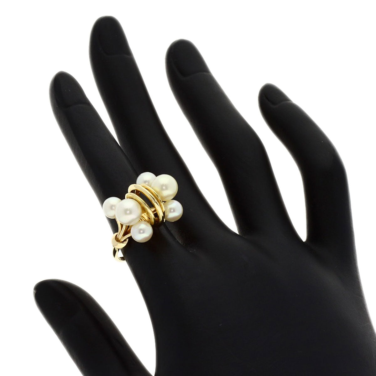 MIKIMOTO Pearl Pearl Ring K14 Yellow Gold Ladies [Used]