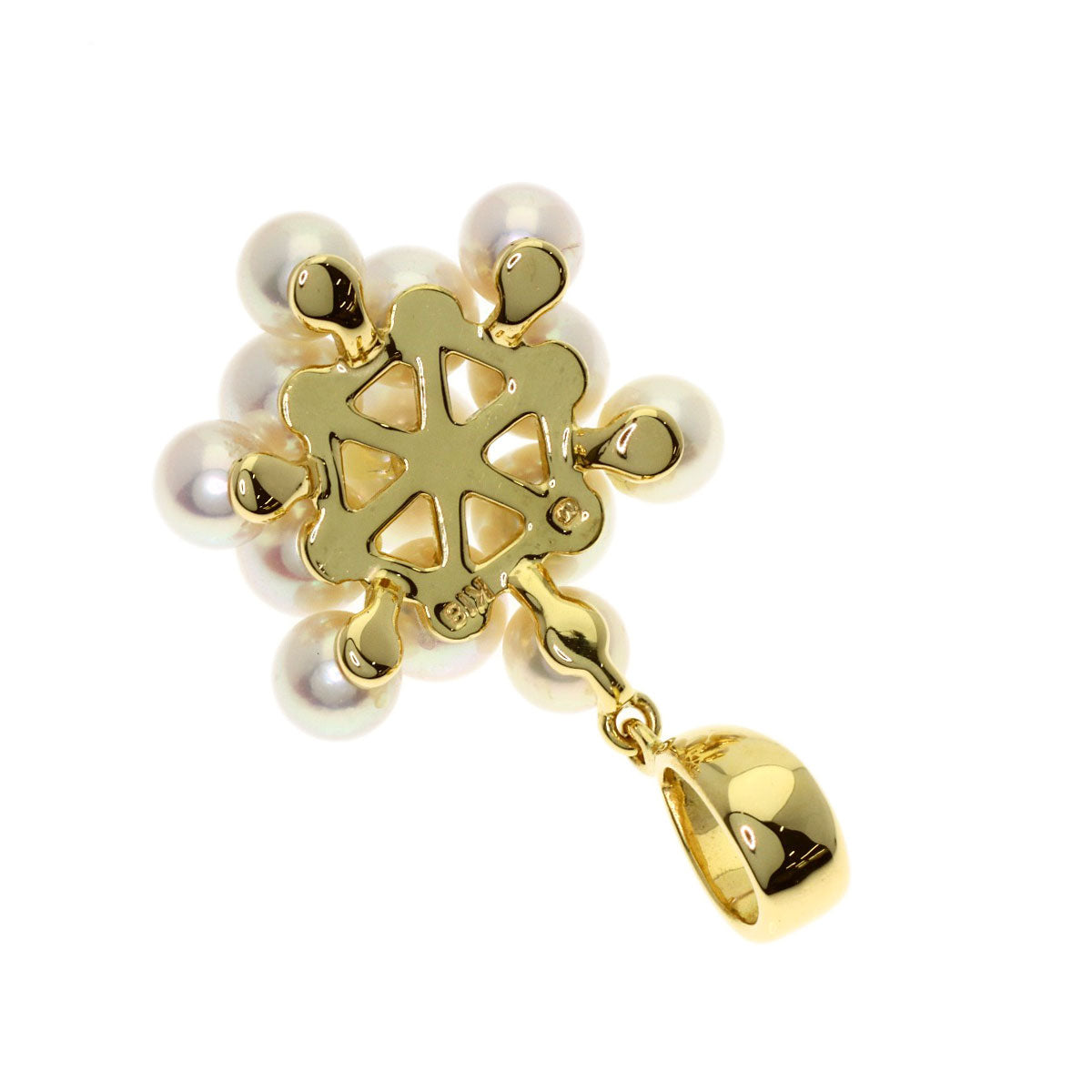 MIKIMOTO Pearl Pearl Pendant top K18 Yellow Gold Ladies [Used]