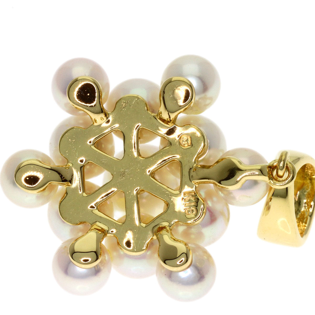 MIKIMOTO Pearl Pearl Pendant top K18 Yellow Gold Ladies [Used]