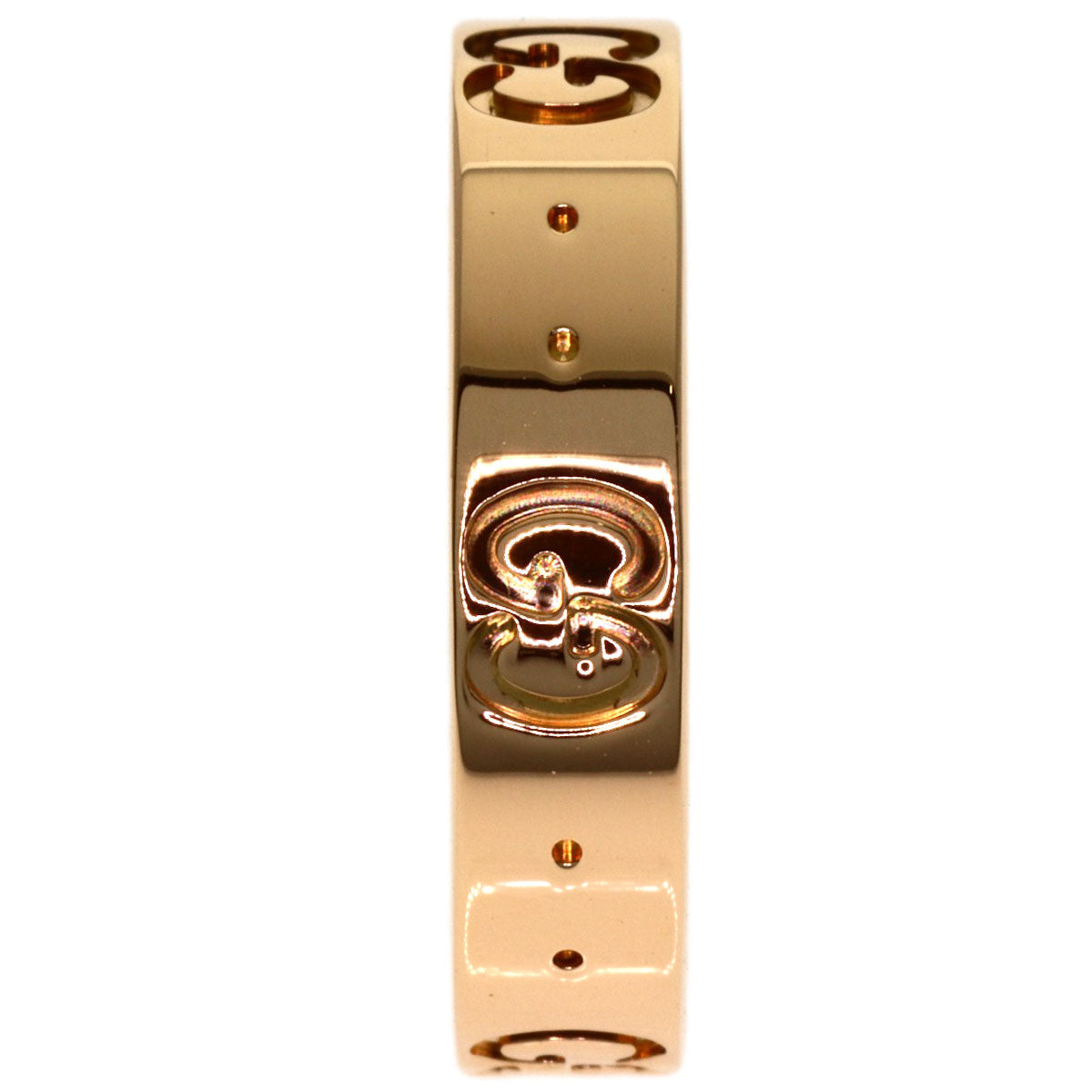 GUCCI Icon # 9 Ring K18 Pink Gold Ladies [Used]