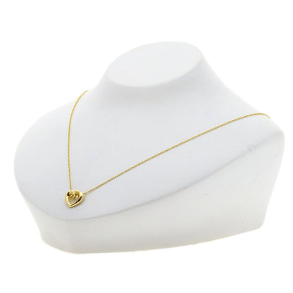 TIFFANY&Co. Heart with bow Necklace K18 Yellow Gold Ladies [Used]