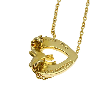 TIFFANY&Co. Heart with bow Necklace K18 Yellow Gold Ladies [Used]