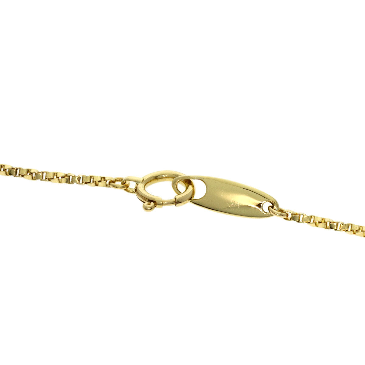 YVES SAINT LAURENT Heart Bird Color Stone Necklace K18 Yellow Gold Ladies [Used]
