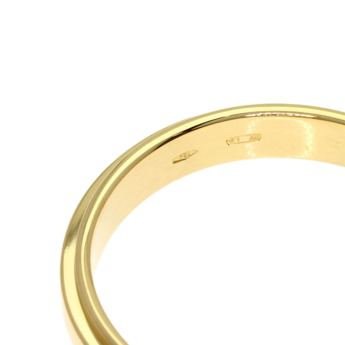 GUCCI Straight Rough Ring K18 Yellow Gold Ladies [Used]
