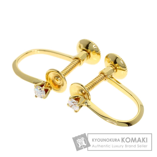 MIKIMOTO Diamond Earring K18 Yellow Gold Ladies [Used]