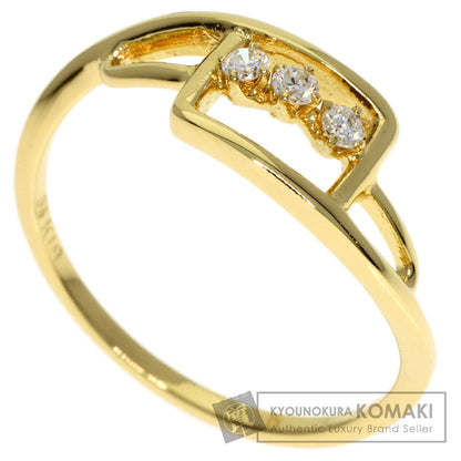 MIKIMOTO Diamond Ring K18 Yellow Gold Ladies [Used]