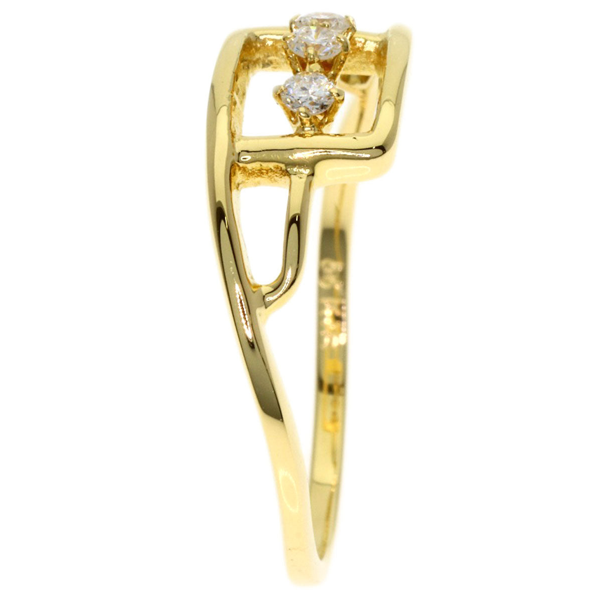MIKIMOTO Diamond Ring K18 Yellow Gold Ladies [Used]