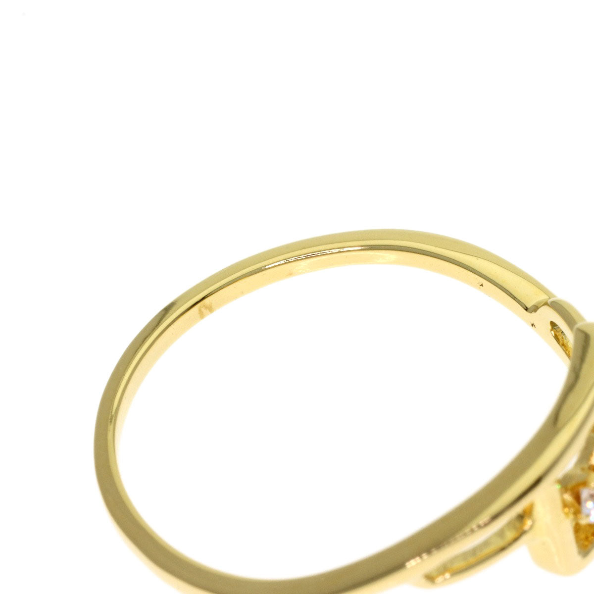 MIKIMOTO Diamond Ring K18 Yellow Gold Ladies [Used]