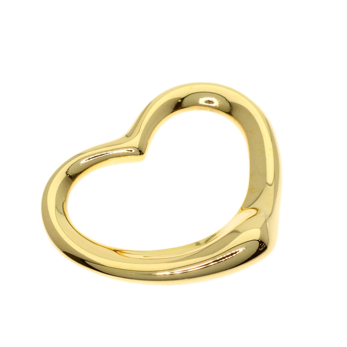 TIFFANY&Co. Open heart Pendant top K18 Yellow Gold Ladies [Used]