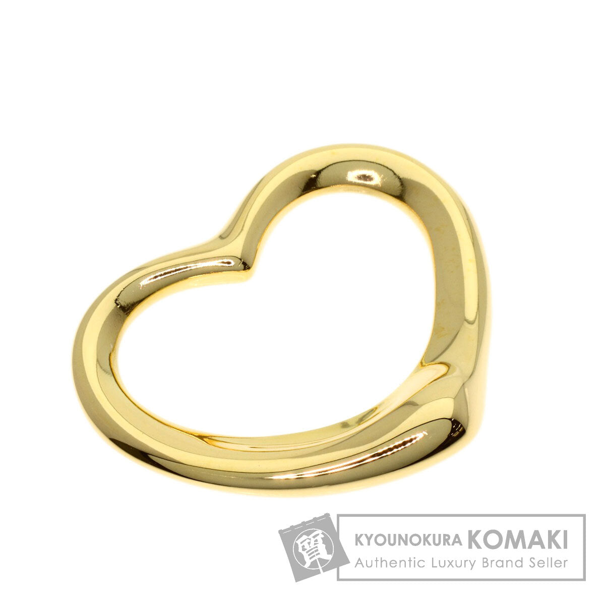 TIFFANY&Co. Open heart Pendant top K18 Yellow Gold Ladies [Used]
