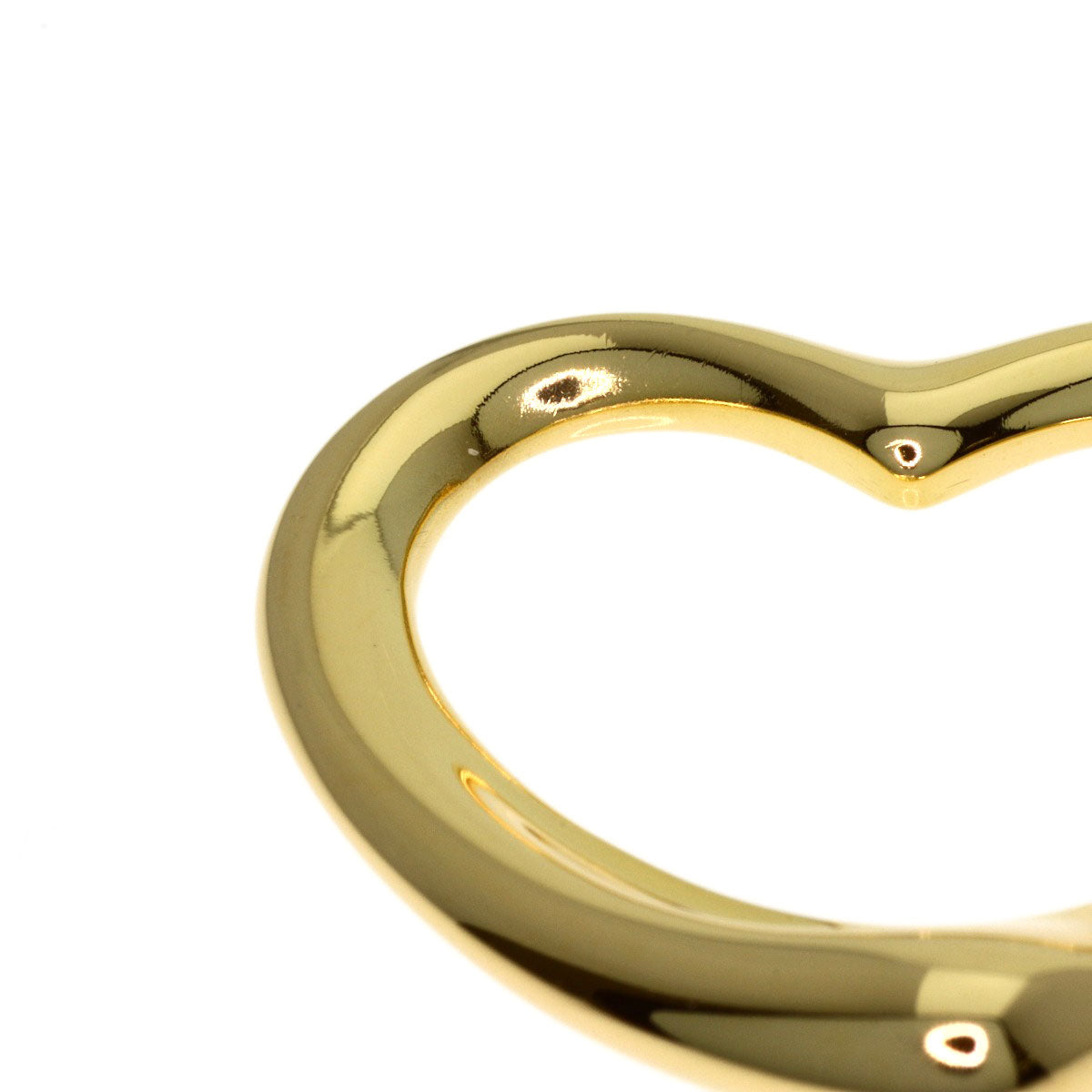 TIFFANY&Co. Open heart Pendant top K18 Yellow Gold Ladies [Used]