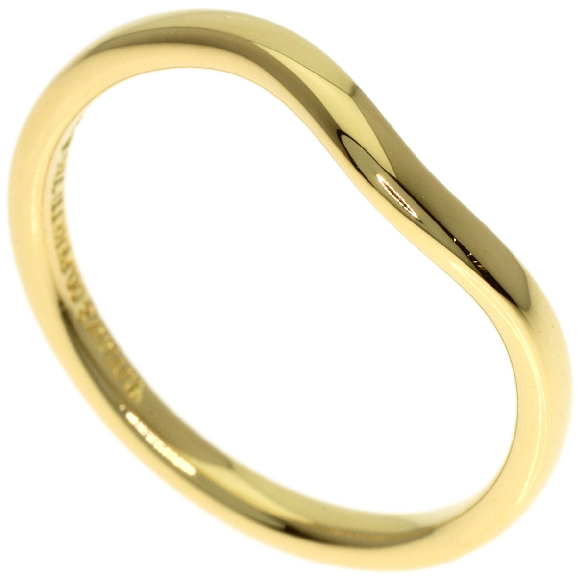TIFFANY&Co. Curved band Ring K18 Yellow Gold Ladies [Used]