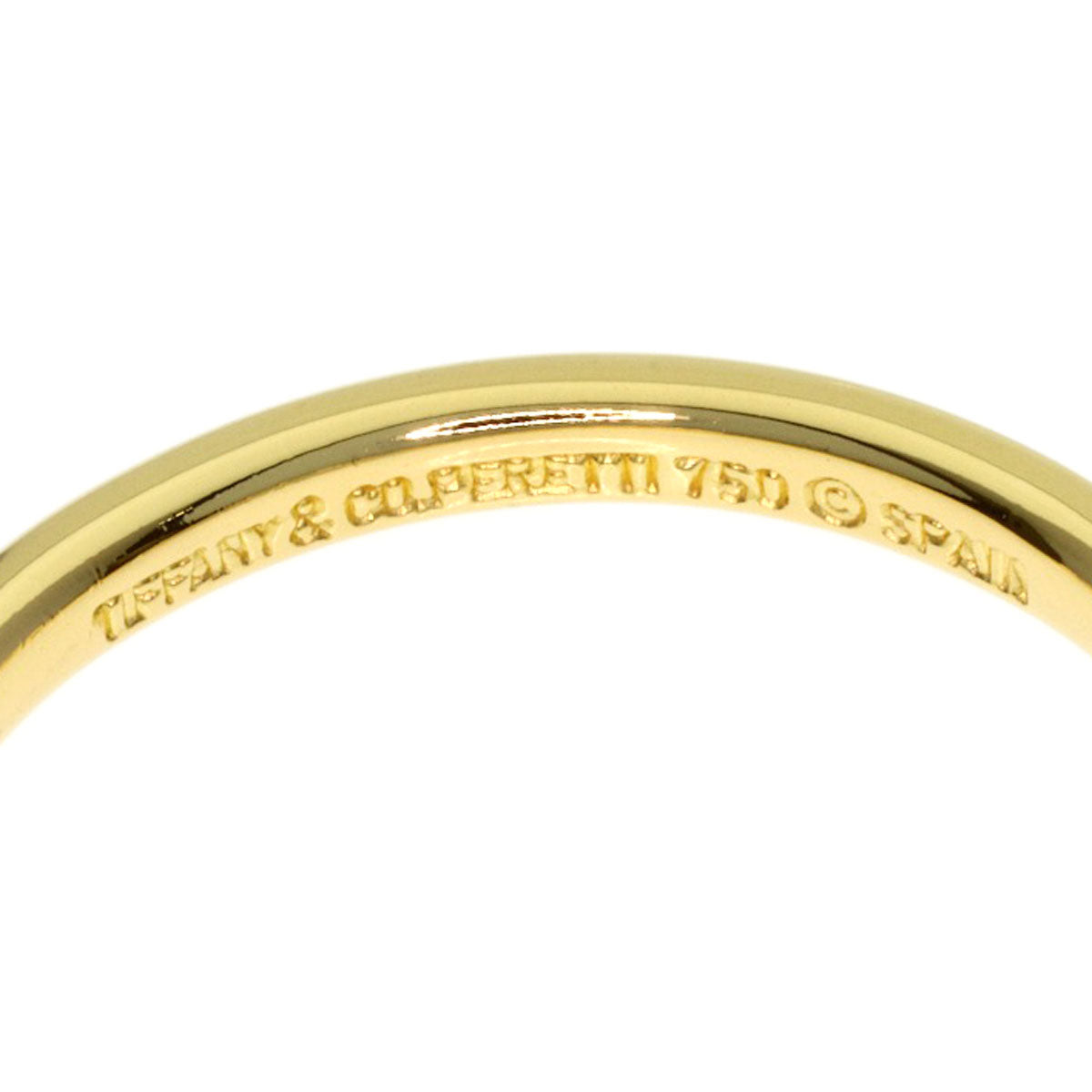 TIFFANY&Co. Curved band Ring K18 Yellow Gold Ladies [Used]
