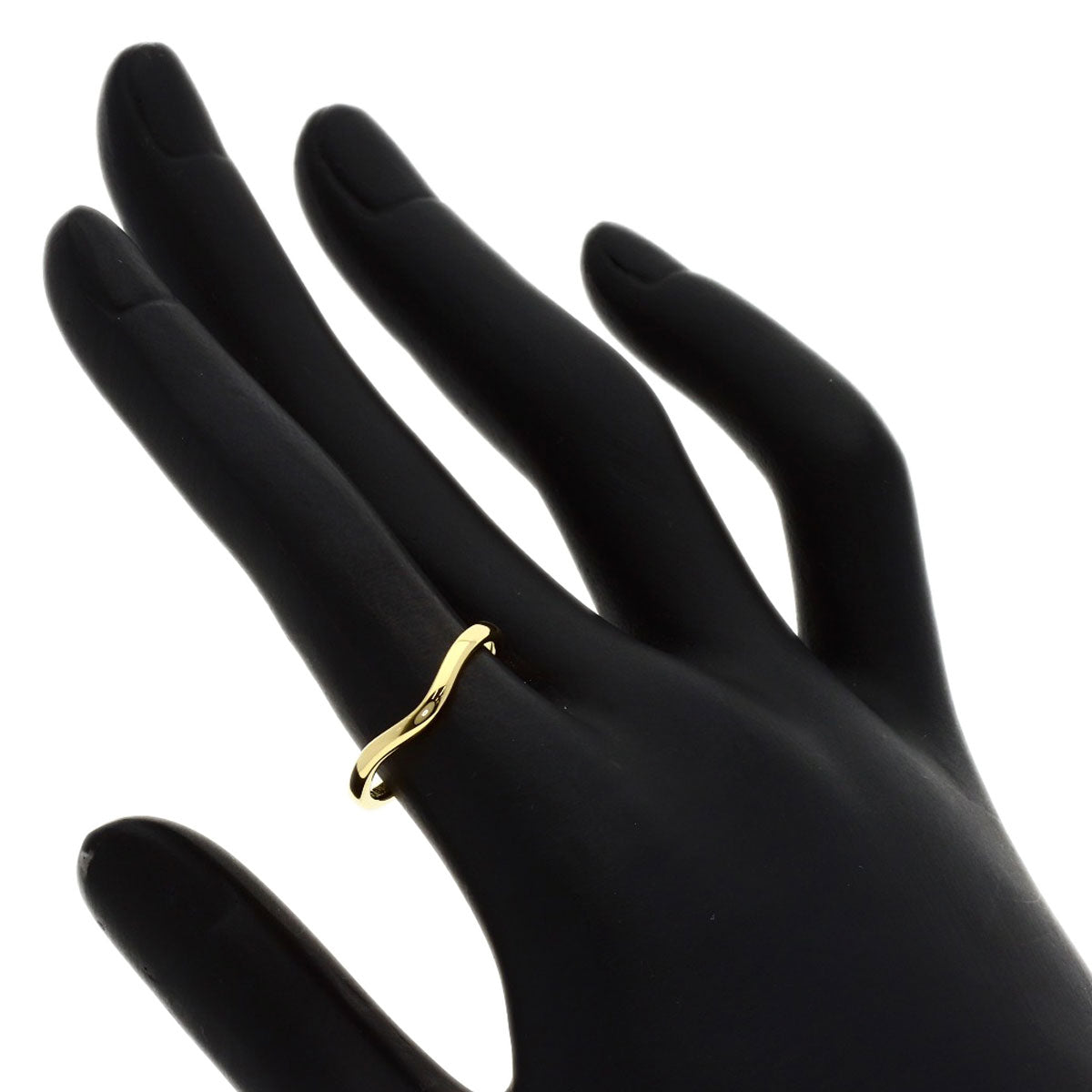 TIFFANY&Co. Curved band Ring K18 Yellow Gold Ladies [Used]