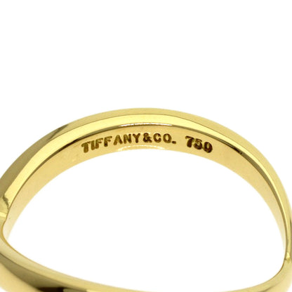 TIFFANY&Co. V band Ring K18 Yellow Gold Ladies [Used]