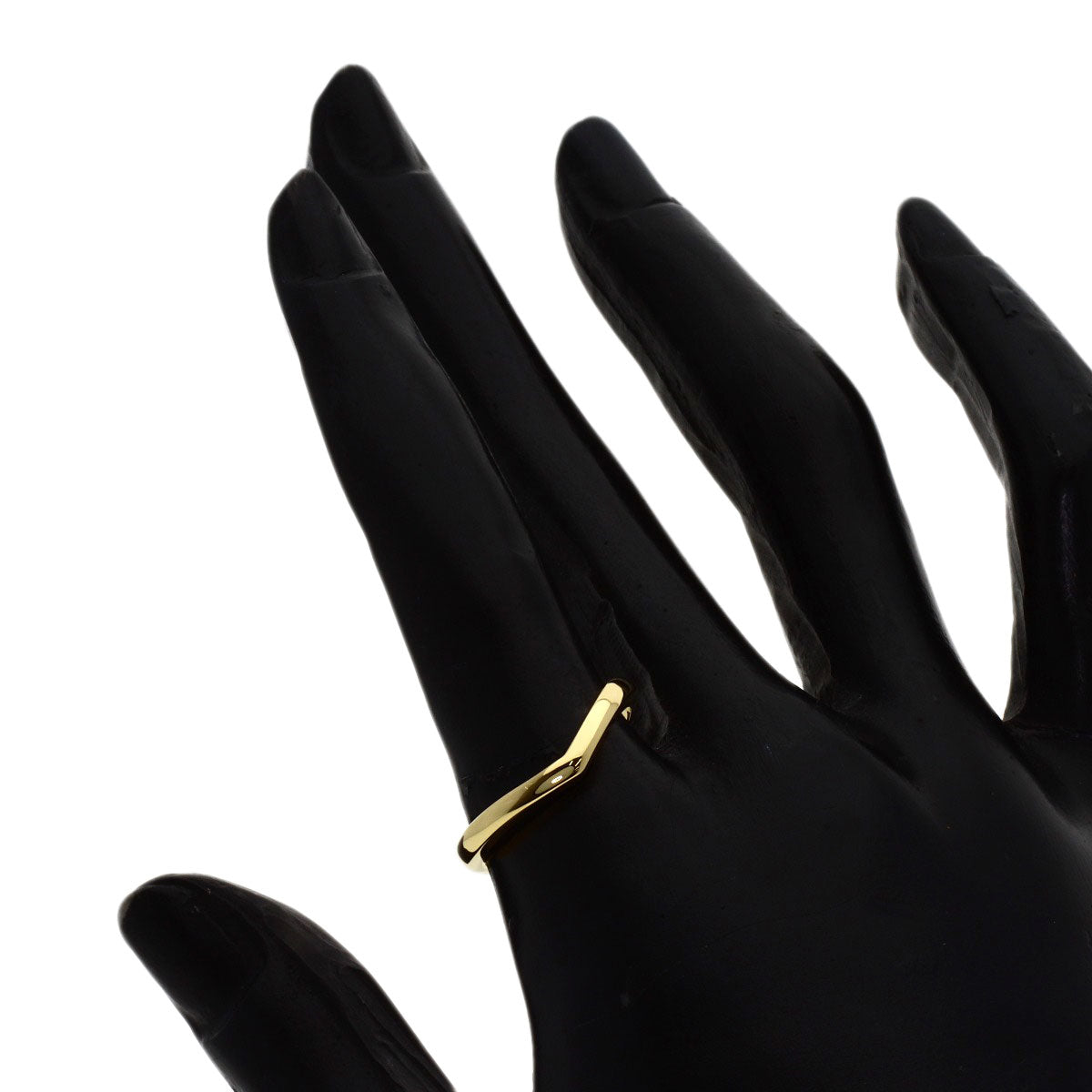 TIFFANY&Co. V band Ring K18 Yellow Gold Ladies [Used]