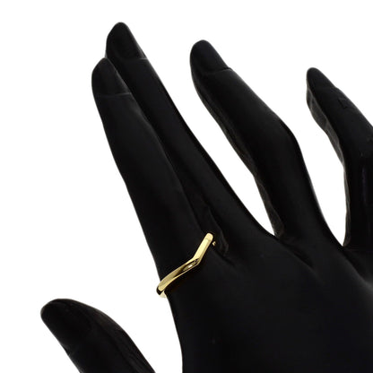 TIFFANY&Co. V band Ring K18 Yellow Gold Ladies [Used]
